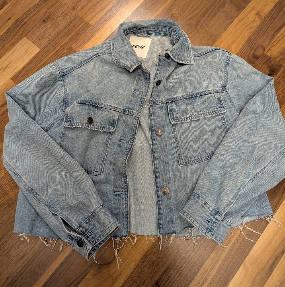 Barely worn women's cropped faded/ distressed jean jackets.